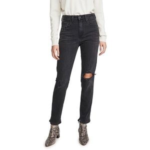 Jordache Black Distressed Vintage Crop Jeans